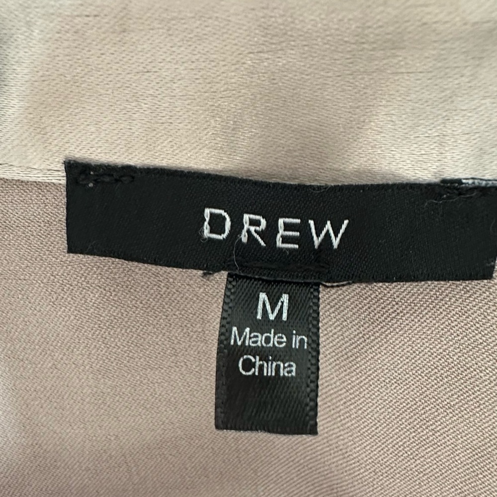 Drew Light Cream Button-Down Drawstring Hem Shirt - image 5